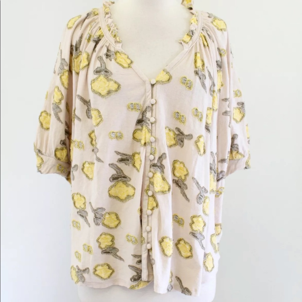New Anthropologie Ett Twa Floral Top